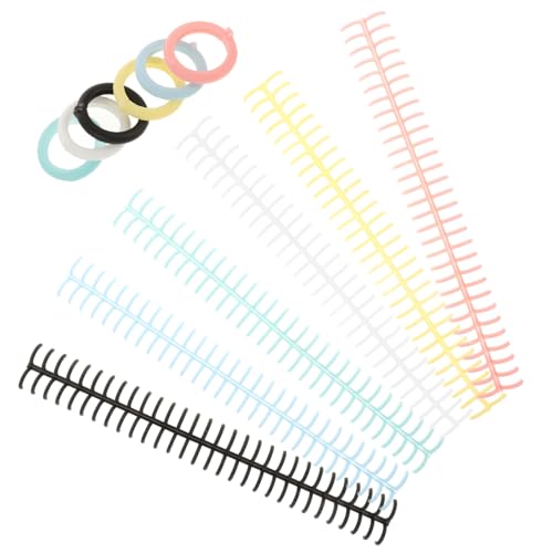 HOMSFOU 6 Stück Bindungsring Datei Spiralbindungsspulen Notizbuch Mit Losen Blättern Losenblatt Notizbuch Ringordner Für Lose Blätter Spiralförmige Bindespule Binden Spiral- Plastik von HOMSFOU