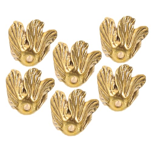 HOMSFOU 6 Stück Blumenperlenkappen Metall Abstandshalter für Diy Schmuckherstellung Goldene Perlenkappen für Armbänder Ohrringe und Bastelprojekte von HOMSFOU