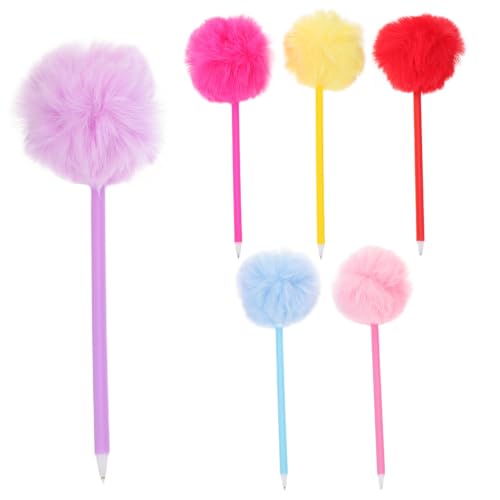 HOMSFOU 6 Stück Bunte Flauschige Pom Pom Kugelschreiber Kreatives Design Weicher Plüschgriff Ergonomisch für Schüler Schreibwaren Schule Büro Journal HOMSFOU 6 Stück Bunte Flauschige Pom Pom Kugelschreiber Kreatives Design Weicher Plüschgriff Ergonomisch für Schüler Schreibwaren Schule Büro Journal von HOMSFOU