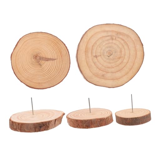 HOMSFOU 6 Stück Diy Holzstempel Basis Runde Holzscheiben Naturbelassenem Holz Grundlage für Kreative Handwerksprojekte zum Malen Schreiben und Gestalten von HOMSFOU