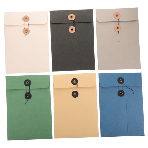HOMSFOU 6 Stück Dokumententaschen aus Kraftpapier Praktische Aufbewahrung für Rechnungen und Unterlagen mit Schnurverschluss für Büro Schule und Zuhause Eleganten HOMSFOU 6 Stück Dokumententaschen aus Kraftpapier Praktische Aufbewahrung für Rechnungen und Unterlagen mit Schnurverschluss für Büro Schule und Zuhause Eleganten von HOMSFOU