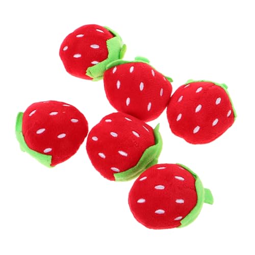 HOMSFOU 6 Stück Erdbeer Plüschspielzeug für Mini Soft Stuffed Strawberry Zubehör für DIY Kleidung und Kopfbedeckungen für Jungen und Mädchen HOMSFOU 6 Stück Erdbeer Plüschspielzeug für Mini Soft Stuffed Strawberry Zubehör für DIY Kleidung und Kopfbedeckungen für Jungen und Mädchen von HOMSFOU
