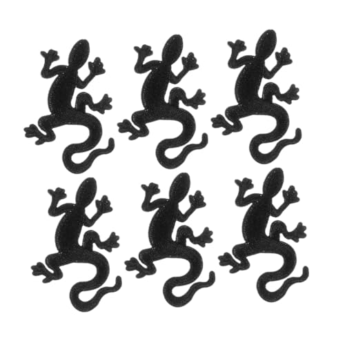 HOMSFOU 6 Stück Gecko Stickerei Applikationen Leichte Langlebige Patches zum Aufnähen Jacken Hüte Taschen Cartoon Kleidung Dekorative Aufnäher ohne Kleber von HOMSFOU