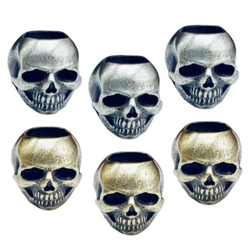 HOMSFOU 6 Stück Halloween Schädelperlen aus Messing Goth Gothic Beads Robuste Schmuckperlen für Armband Basteln Diy Charms Langlebige Spacer Perlen für Einzigartige Handwerksprojekte HOMSFOU 6 Stück Halloween Schädelperlen aus Messing Goth Gothic Beads Robuste Schmuckperlen für Armband Basteln Diy Charms Langlebige Spacer Perlen für Einzigartige Handwerksprojekte von HOMSFOU