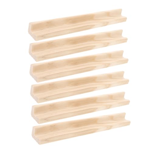 HOMSFOU 6 Stück Holzdekorationen Domino-Halter-Fach Dominoständer aus Holz Dominohalter für den mexikanischen Zug Domino-Tabletts Khaki HOMSFOU 6 Stück Holzdekorationen Domino-Halter-Fach Dominoständer aus Holz Dominohalter für den mexikanischen Zug Domino-Tabletts Khaki von HOMSFOU