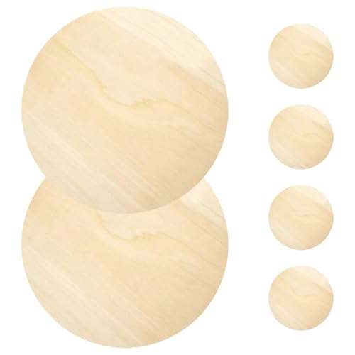 HOMSFOU 6 Stück Holzrunden Zum Basteln 11,79 Zoll Unlackierte Holzkreise Scheiben Für Türhänger Schild Leere Spanplatten Für Kranzbretter Basteln Malen von HOMSFOU