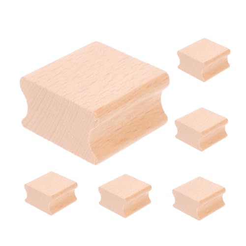 HOMSFOU 6 Stück Holzstempel Mit Siegelzahlen Blanko Zum Prägen Schnitzen Siegeln Herstellen Von Bastelstempeln Blankogravuren Herstellen Von Kleinen Stempeln Unfertiger von HOMSFOU