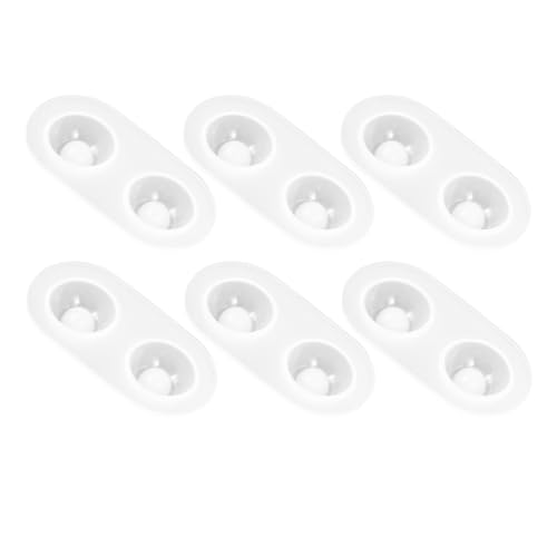 HOMSFOU 6 Stück Kristallkleberpuppenaugenform Ton für Herstellung Giessform Silikon Silikonform zum Basteln Augapfelformen aus Silikon Form aus Epoxidharz Form zum Gießen Kieselgel Weiß von HOMSFOU