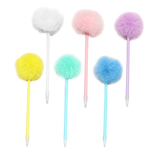 HOMSFOU 6 Stück Kugelschreiber Kawaii-stifte Süßer Stift Kawaii Bürobedarf Pom-pom-stifte Süße Stifte Kawaii Plastik HOMSFOU 6 Stück Kugelschreiber Kawaii-stifte Süßer Stift Kawaii Bürobedarf Pom-pom-stifte Süße Stifte Kawaii Plastik von HOMSFOU