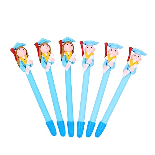 HOMSFOU 6 Stück Kugelschreiber aus büromaterial office supplies Portable ballpoint pen ' present pen mehrfarbig Stifte Winkelkugelschreiber aus Ton Schüler Kugelschreiber Polymer-Ton von HOMSFOU