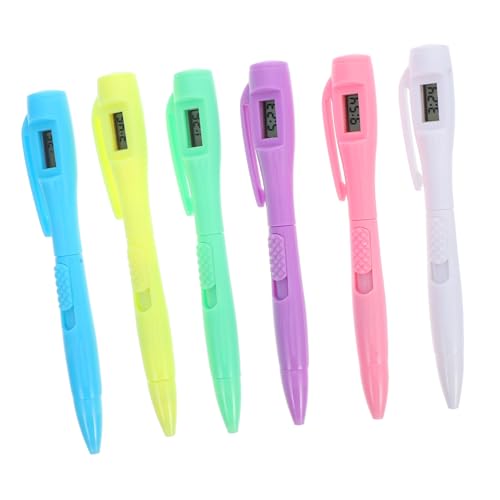 HOMSFOU 6 Stück Kugelschreiber mit Integriertem Timer Präziser Schreibstift mit Digitaluhr Glattes Schreiben Multifunktionaler Schreibwerkzeug für Studium und Prüfung Blaue Mine Farben HOMSFOU 6 Stück Kugelschreiber mit Integriertem Timer Präziser Schreibstift mit Digitaluhr Glattes Schreiben Multifunktionaler Schreibwerkzeug für Studium und Prüfung Blaue Mine Farben von HOMSFOU
