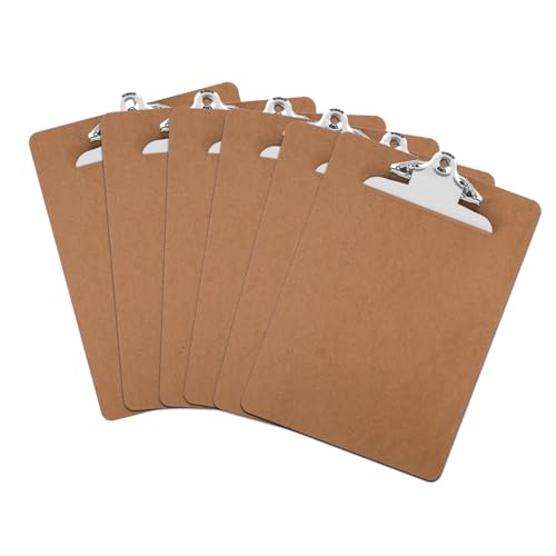 HOMSFOU 6 Stück Leistungsstarker Ordnerordner Papierhalter Dokumentinhaber A4 Aktenordner Board Aktenhalter-klemmbrett Bretter Dokumente Organisatoren Briefpapier Planke Mdf (dichteplatte) von HOMSFOU