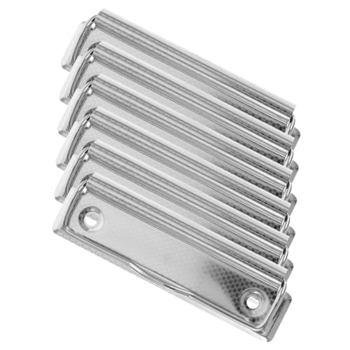 HOMSFOU 6 Stück Metallplatten Clip Klemmbretter Rostfrei Montierbar Robust Klemmbrett Clip Für Bretter Brett Clips Klemmbrett Clip Schreibwaren Board Clip Befestigungsclips von HOMSFOU