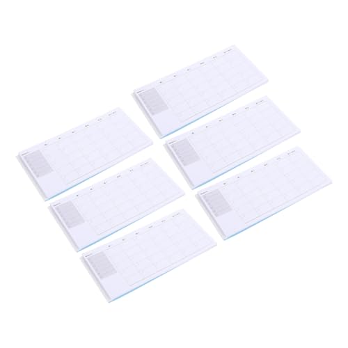 HOMSFOU 6 Stück Monatsplaner Notizblöcke Selbstklebende Notizzettel Abreißbare Memo Pads für Schule und Büro Praktisch für Wichtige Erinnerungen und Pläne von HOMSFOU