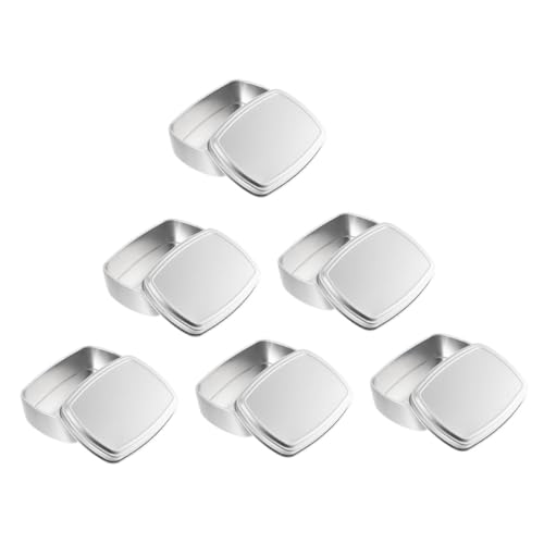 HOMSFOU 6 Stück Rechteckige Aluminium Metalldosen mit Deckel Aufbewahrungsboxen für Salben Süßigkeiten und Kleine Gegenstände Langlebig Leicht Kompakt aus Lebensmittelechtem Material HOMSFOU 6 Stück Rechteckige Aluminium Metalldosen mit Deckel Aufbewahrungsboxen für Salben Süßigkeiten und Kleine Gegenstände Langlebig Leicht Kompakt aus Lebensmittelechtem Material von HOMSFOU
