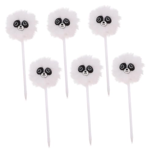 HOMSFOU 6 Stück Schwarzer Kugelschreiber Flauschige Stifte Flauschiger Stift Lustige Stifte Für Mädchen Cartoon-kugelschreiber Kawaii-stifte Unscharfe Stifte Pom-pom-stift Plüsch Weiß HOMSFOU 6 Stück Schwarzer Kugelschreiber Flauschige Stifte Flauschiger Stift Lustige Stifte Für Mädchen Cartoon-kugelschreiber Kawaii-stifte Unscharfe Stifte Pom-pom-stift Plüsch Weiß von HOMSFOU