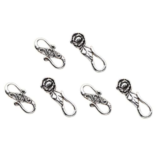 HOMSFOU 6 Stück Silber DIY Schmuckverbinder Karabinerverschluss Armband Halsketten Verschluss Zubehör für Handgefertigte Armbänder und Halsketten Langlebig und Einfach zu Montieren von HOMSFOU
