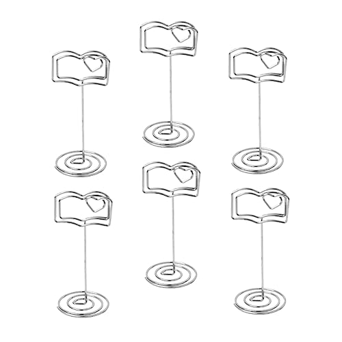 HOMSFOU 6 Stück Sitzhalter Für Bräutigam Partys Hochzeiten Tischkartenhalter Hochzeits Memohalter Ständer Braut Hochzeit Gästebuch Foto Sitzkartenhalter Gästebuch HOMSFOU 6 Stück Sitzhalter Für Bräutigam Partys Hochzeiten Tischkartenhalter Hochzeits Memohalter Ständer Braut Hochzeit Gästebuch Foto Sitzkartenhalter Gästebuch von HOMSFOU