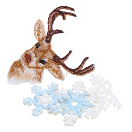 HOMSFOU 6 Stück Teiliges Bestickte Weihnachts-patches mit Schneeflocken und Rentier zum Aufbügeln Vielseitig für Kleidung Reparatur und Dekoration Langlebig für Jacken Hüte Vorhänge HOMSFOU 6 Stück Teiliges Bestickte Weihnachts-patches mit Schneeflocken und Rentier zum Aufbügeln Vielseitig für Kleidung Reparatur und Dekoration Langlebig für Jacken Hüte Vorhänge von HOMSFOU