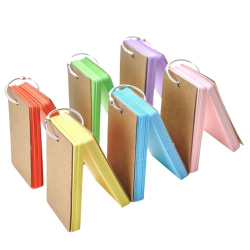 HOMSFOU 6 Stück Teiliges Bunte Karteikarten Kraftpapier mit Binder Ring Leere DIY Vokabelkarten Wiederbefüllbar Handlich für Schule und Büro Praktische Übungs Notizblöcke HOMSFOU 6 Stück Teiliges Bunte Karteikarten Kraftpapier mit Binder Ring Leere DIY Vokabelkarten Wiederbefüllbar Handlich für Schule und Büro Praktische Übungs Notizblöcke von HOMSFOU
