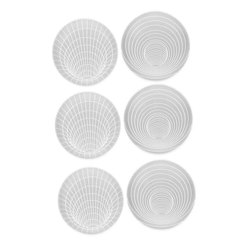 HOMSFOU 6 Stück Teiliges Diy Silikon Untersetzer Gießform Langlebig und Leicht zu Reinigen für Bastelprojekte und Tassenuntersetzer von HOMSFOU