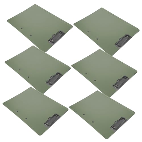 HOMSFOU 6 Stück Teiliges Doppelseitiges Klemmbrett mit Flachem Clip Vielseitiger Dokumentenhalter für Büro Schule und Mobiles Arbeiten Leichter Tragbarer Organizer in Militärgrün HOMSFOU 6 Stück Teiliges Doppelseitiges Klemmbrett mit Flachem Clip Vielseitiger Dokumentenhalter für Büro Schule und Mobiles Arbeiten Leichter Tragbarer Organizer in Militärgrün von HOMSFOU