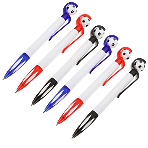 HOMSFOU 6 Stück Teiliges Fußball Kugelschreiber Schwarz Blau und Rot Lustige Cartoon Design Schreibwaren für Büro und Schule als Mitgebsel oder HOMSFOU 6 Stück Teiliges Fußball Kugelschreiber Schwarz Blau und Rot Lustige Cartoon Design Schreibwaren für Büro und Schule als Mitgebsel oder von HOMSFOU