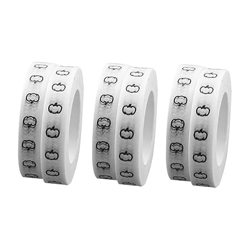 HOMSFOU 6 Stück Teiliges Halloween Klebeband mit Schwarzen Kürbismotiven Selbstklebendes Diy Dekoband für Notizbücher Geschenkverpackungen und Partydeko Vielseitig Verwendbar HOMSFOU 6 Stück Teiliges Halloween Klebeband mit Schwarzen Kürbismotiven Selbstklebendes Diy Dekoband für Notizbücher Geschenkverpackungen und Partydeko Vielseitig Verwendbar von HOMSFOU