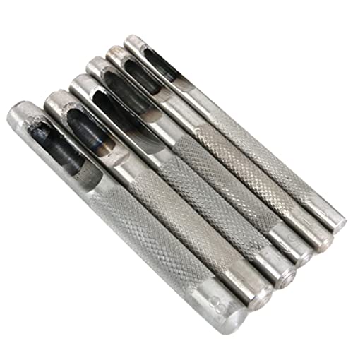 HOMSFOU 6 Stück Teiliges Lederlochstanzen Set Carbonstahl Gürtel Puncher Werkzeug für Lederhandwerk Kleidung Handtaschen Canvas mit Schnellem Seitenauswurf HOMSFOU 6 Stück Teiliges Lederlochstanzen Set Carbonstahl Gürtel Puncher Werkzeug für Lederhandwerk Kleidung Handtaschen Canvas mit Schnellem Seitenauswurf von HOMSFOU