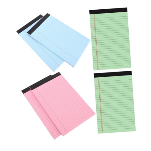 HOMSFOU 6 Stück Teiliges Notizblock Linierte Legal Pads mit Dickem Papier Tintenfest Abreißbar Vielseitig für Büro Schule Studenten Lehrer Juristen Home Office Farblich Sortiert Rosa Grün HOMSFOU 6 Stück Teiliges Notizblock Linierte Legal Pads mit Dickem Papier Tintenfest Abreißbar Vielseitig für Büro Schule Studenten Lehrer Juristen Home Office Farblich Sortiert Rosa Grün von HOMSFOU