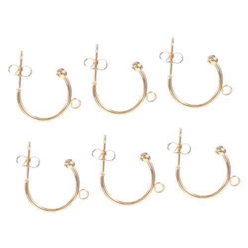 HOMSFOU 6 Stück Teiliges Ohrringhaken aus Goldfarbig Glatte Oberfläche Leicht und Langlebig für DIY Schmuckherstellung Ohrschmuck Basteln und Vielseitige Ohranhänger Zubehör HOMSFOU 6 Stück Teiliges Ohrringhaken aus Goldfarbig Glatte Oberfläche Leicht und Langlebig für DIY Schmuckherstellung Ohrschmuck Basteln und Vielseitige Ohranhänger Zubehör von HOMSFOU