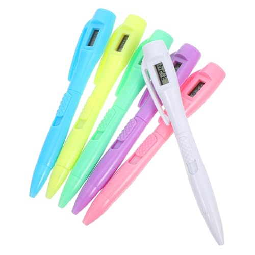 HOMSFOU 6 Stück Teiliges Schreibstift mit Digitaler Uhr Zeitmessender Kugelschreiber für Schule und Büro für Prüfungen und Notizen mit Feiner Spitze und Komfortablem Griff HOMSFOU 6 Stück Teiliges Schreibstift mit Digitaler Uhr Zeitmessender Kugelschreiber für Schule und Büro für Prüfungen und Notizen mit Feiner Spitze und Komfortablem Griff von HOMSFOU