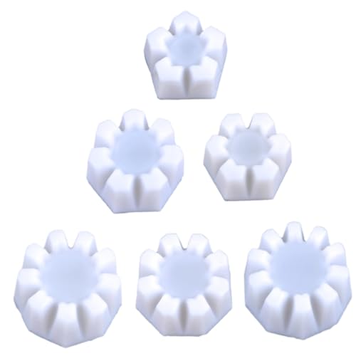 HOMSFOU 6 Stück Teiliges Silikon Pouring Cup für Malen Wiederverwendbare Sichere Diy Ölmalerei Hilfsmittel mit Symmetrischem Rillenmuster für Kreative Blumenmuster und Acrylfarben von HOMSFOU