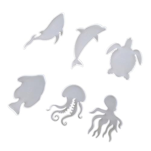 HOMSFOU 6 Stück Teiliges Silikonform für Diy Untersetzer Meeresschildkröten Motive Gießformen für Bastelprojekte für Epoxidharz und Kunsthandwerk von HOMSFOU