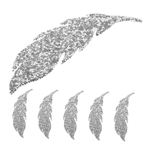 HOMSFOU 6 Stück Teiliges Strass Applikationen mit Metallfolie zum Aufbügeln und Nähen DIY Verzierung für Kleidung Hüte Taschen und Accessoires Langlebiger Halt Funkelnde Modeakzente von HOMSFOU