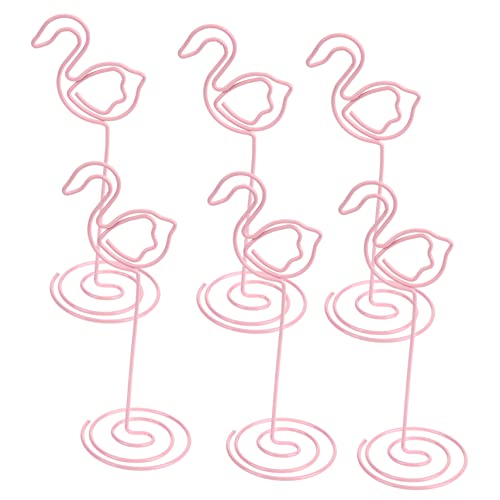 HOMSFOU 6 Stück Teiliges Tischkartenhalter aus Metall Flamingo Form Kreative Foto und Memo Ständer für Hochzeiten Partys und Feiern als Gastgeschenke und Tischdeko HOMSFOU 6 Stück Teiliges Tischkartenhalter aus Metall Flamingo Form Kreative Foto und Memo Ständer für Hochzeiten Partys und Feiern als Gastgeschenke und Tischdeko von HOMSFOU