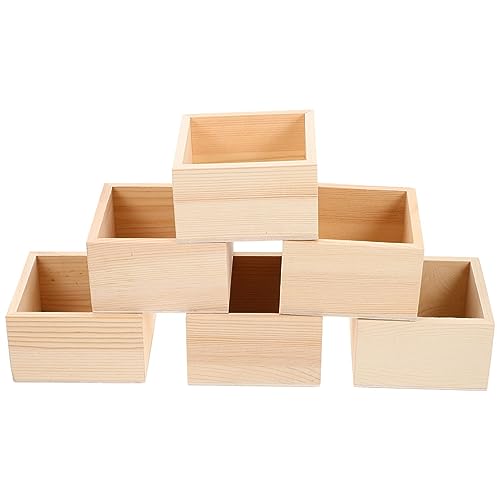 HOMSFOU 6 Stück Teiliges Unvollendete Holzboxen Rustikale Quadratische Aufbewahrungsboxen Holz Multifunktionale Schmuckaufbewahrung Diy Freundlich HOMSFOU 6 Stück Teiliges Unvollendete Holzboxen Rustikale Quadratische Aufbewahrungsboxen Holz Multifunktionale Schmuckaufbewahrung Diy Freundlich von HOMSFOU