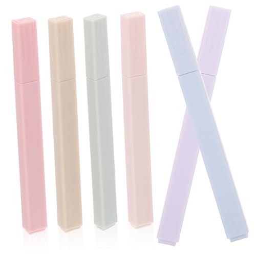 HOMSFOU 6 Stück Textmarker Schwarze, Trocken Abwischbare Expo-marker Markieren Markierungen Scrapbooking -marker Highlighters -stifte Fluoreszierend Schulsammelalbum-marker Bunt Abs von HOMSFOU