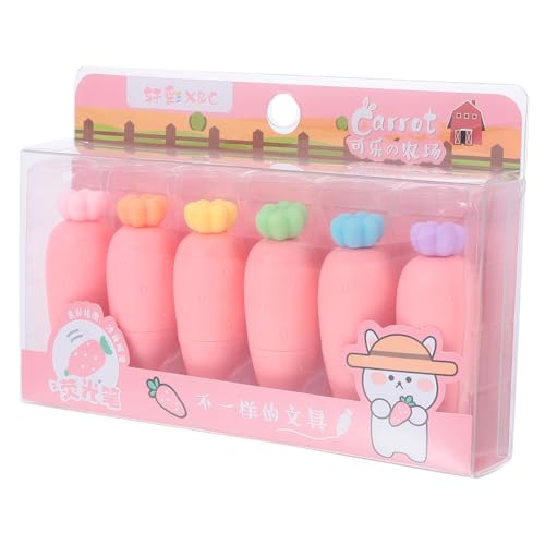 HOMSFOU 6 Stück Textmarker-Set es ist fluoreszierend malen löschbar Markierungen Farbe Neon farbig sortiert Zeichnungsstift Plastikstift Schreibstift Marker Stift Schreibwaren-Marker Rosa HOMSFOU 6 Stück Textmarker-Set es ist fluoreszierend malen löschbar Markierungen Farbe Neon farbig sortiert Zeichnungsstift Plastikstift Schreibstift Marker Stift Schreibwaren-Marker Rosa von HOMSFOU