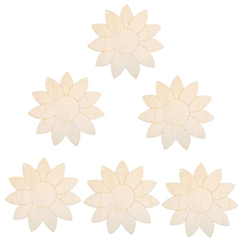 HOMSFOU 6 Stück Unfertige Holz Sonnenblumen zum Basteln DIY Holz Ausschnitte für Kunstprojekte für Hochzeiten Partys und Kreative Dekorationen HOMSFOU 6 Stück Unfertige Holz Sonnenblumen zum Basteln DIY Holz Ausschnitte für Kunstprojekte für Hochzeiten Partys und Kreative Dekorationen von HOMSFOU