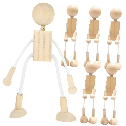 HOMSFOU 6 Stück Unvollendete Holzfiguren für Diy Bastelprojekte Holzpuppen zum Bemalen für Erwachsene Glatte Oberfläche für Gestaltungen Kunsthandwerk und Dekoration HOMSFOU 6 Stück Unvollendete Holzfiguren für Diy Bastelprojekte Holzpuppen zum Bemalen für Erwachsene Glatte Oberfläche für Gestaltungen Kunsthandwerk und Dekoration von HOMSFOU