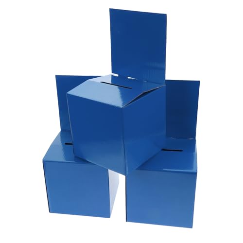 HOMSFOU 6 Stück Wahlurne Hochzeit Spardosen Kartenboxen Hochzeitskartenhalter Blau Papier von HOMSFOU