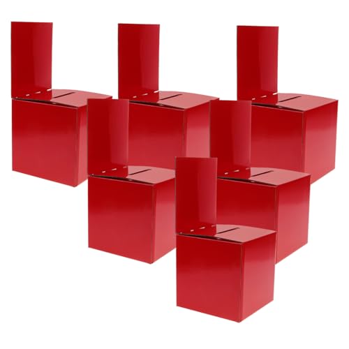 HOMSFOU 6 Stück Wahlurne groß Braut Gastronomie golden Gäste Andenken Kartenboxen für die Hochzeit Kartenboxen für den Empfang Party-Blumenkästen Hochzeitskartenhalter Papier rot HOMSFOU 6 Stück Wahlurne groß Braut Gastronomie golden Gäste Andenken Kartenboxen für die Hochzeit Kartenboxen für den Empfang Party-Blumenkästen Hochzeitskartenhalter Papier rot von HOMSFOU