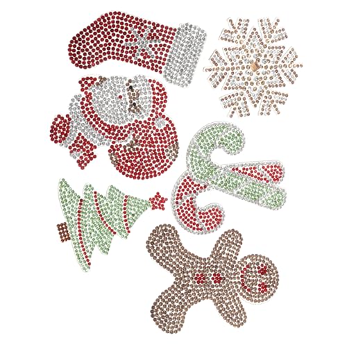 HOMSFOU 6 Stück Weihnachtsdiamantaufkleber Jeans-patches Strass-klebepatch Kleidungsdekorationszubehör Anhänger in Weihnachtsform Strass-weihnachtsdekor Jacke Patches Strasskleberaufkleber HOMSFOU 6 Stück Weihnachtsdiamantaufkleber Jeans-patches Strass-klebepatch Kleidungsdekorationszubehör Anhänger in Weihnachtsform Strass-weihnachtsdekor Jacke Patches Strasskleberaufkleber von HOMSFOU