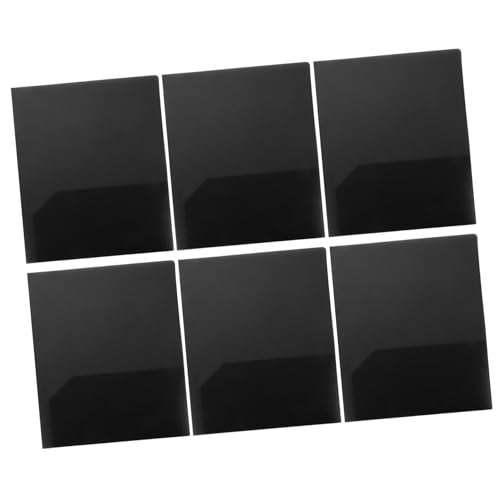 HOMSFOU 6 Stück a4 Ordner dokumentenmappe aktenmappe Hochschulordner Taschenordner für Berufstätige Schulfolder Hochleistungs-Taschenordner ästhetische Mappen Plastiktaschenordner Black von HOMSFOU