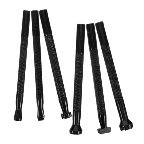 HOMSFOU 6 Teiliges Lederdruck Stick Lederwerkzeuge Lederbearbeitungswerkzeuge Lederstempelwerkzeuge Lederbearbeitungs Starter Kit Lederhandwerk Modellierwerkzeuge Lederhandwerks von HOMSFOU
