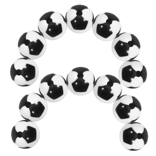 HOMSFOU 60 Stück Acryl Fußballperlen Sportmotive Glatte DIY Schmuckperlen für Armbänder Halsketten Bastelprojekte von HOMSFOU