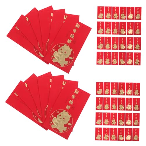 HOMSFOU 60 Stück Chinesische Hongbao Jahr Des Pferdes Rote Umschläge aus Stabilem Papier mit Großzügiger Kapazität für Lunar Year Tet Familienfeiern und Festtagsglück HOMSFOU 60 Stück Chinesische Hongbao Jahr Des Pferdes Rote Umschläge aus Stabilem Papier mit Großzügiger Kapazität für Lunar Year Tet Familienfeiern und Festtagsglück von HOMSFOU