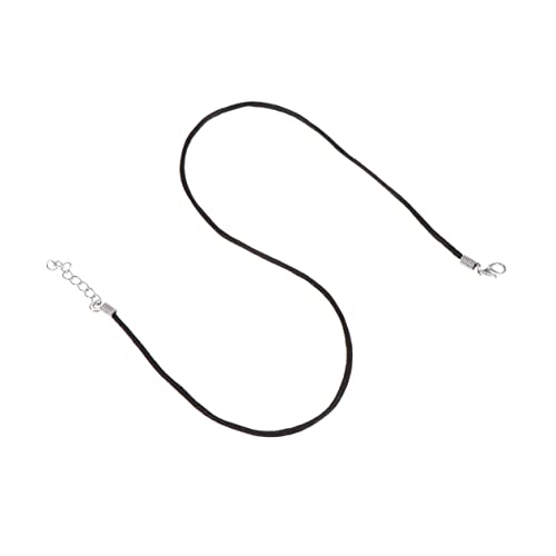 HOMSFOU 60 Stück Diy Knot Halskette Teiliges Kreative Schmuckherstellung Verstellbare Schnur mit Kette und Karabiner für Armbänder und Schwarz von HOMSFOU