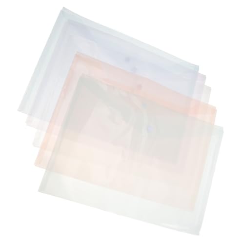 HOMSFOU 60 Stück Dokumententaschen Mit Druckknopf Umschlagordner Aktenordner Transparente Dokumentenordner Schul Andenken Organizer Coupon Organizer Dokumenten Organizer Ordner von HOMSFOU